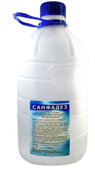 Санфа – Дез - универсальное концентрированное моющее, чистящее  средство с антибактериальным эффектом.